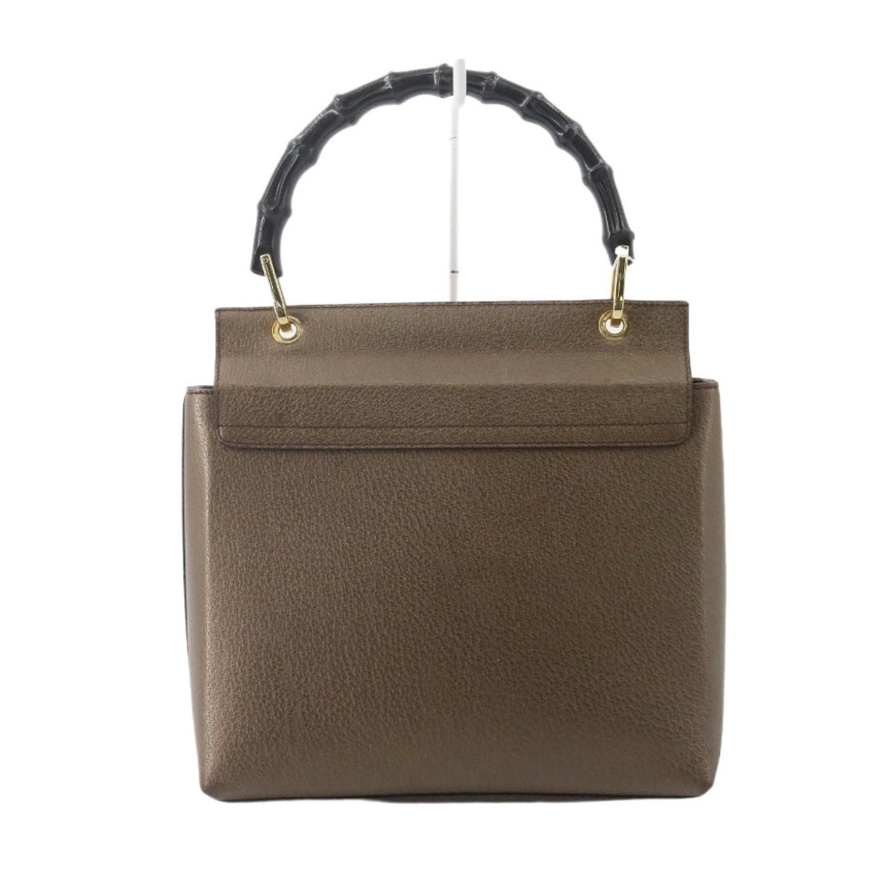 🚫SOLD🚫✨💎VINTAGE💎✨ GUCCI BAMBOO BAG
IN METALLIC CHAMPAIGNE LEATHER! - Picture 2 of 15